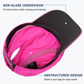 TOP-EX XL/XXL Women Ponytail Baseball Cap Sun Hat Summer Cooling Running Hat for Ladies Foldable Breathable UPF 50 Hiking Tennis Hats Rhodamine Red Medium