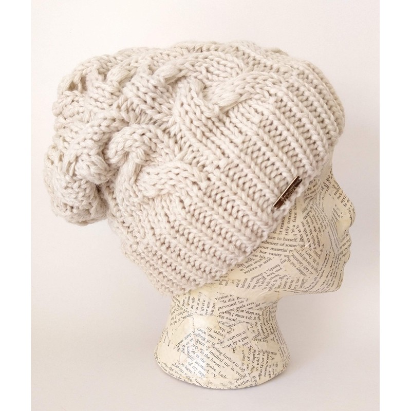 Frost Warm Chunky Soft Slouchy Beanie Cable Knit Skully Hat