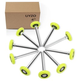 UYZO 6200ZZ Quiet Garage Door Rollers Bearing Nylon Garage Door Roller 4" Stem, Gr...