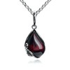 Ian and Valeri Co. Black Cherry Amber Sterling Silver Pendant