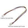 GENNEL PWM GPU Fan Adapter Cable, Mainboard Standard 4-pin to