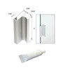 Gordon Glass® 3" Satin Anodized Frameless Shower Door Pull Handle