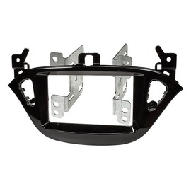 tomzz Audio 2439-153 Double DIN Radio Fascia HQ Compatible with Opel Corsa E from 2015 Adam from 2013 Piano Lacquer Black
