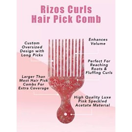 Rizos Curls Peine Rizos Curls Pink Para Cabello Rizado. Talla Grande F