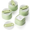 4 Pcs Silicone Ice Cube Molds set with Lids, Easy