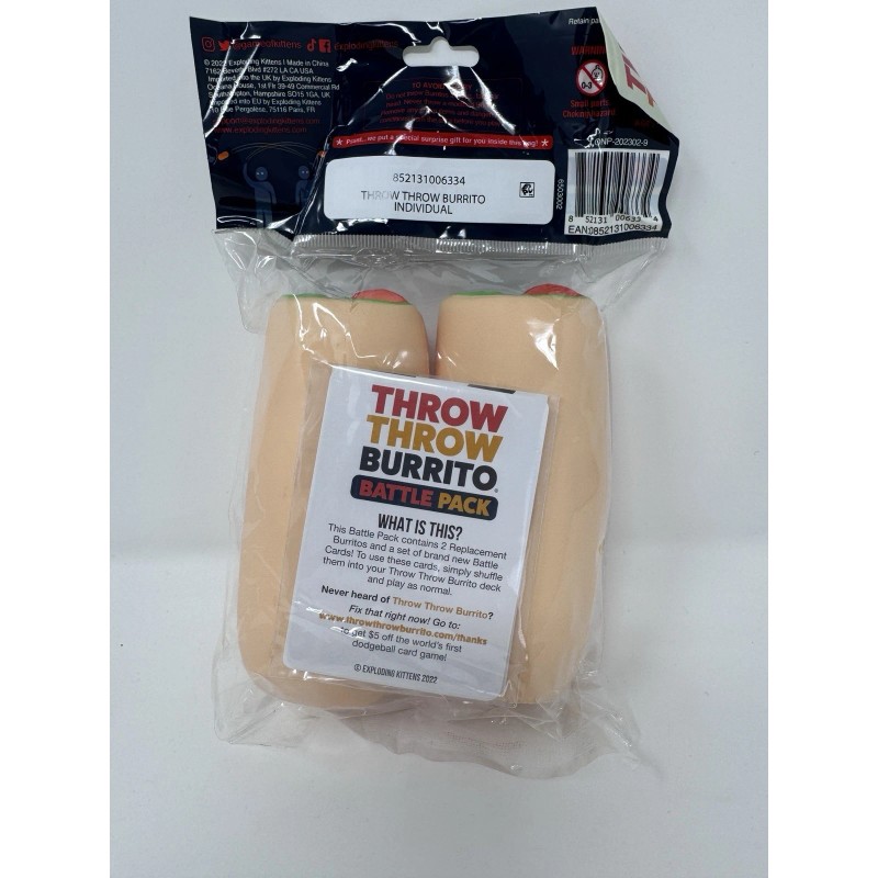 Exploding Kittens Throw Throw Burrito Battle Pack Replacement Burritos Exploding