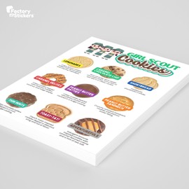 Scout Cookie Menu Sheets – 20 Pack (4x6”) | Sales & Rewards Tracker for Girl Scout Cookie Booths | Troop Leader Supplies with Troop Number, Cookie Name & Flavor Description | Reorder Reminder Cards