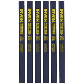 MultiScrew IRWIN Carpenter's Pencil, Medium Lead, 6-Piece Set Loose Irwin Tools STRAIT-LINE 66400 Builders Woodworking Marking Tool