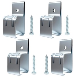 BIAXJUNY Barn Door Hardware, Heavy Duty Box Rail Hanger Bracket, Rail Mount Bracket for Exterior Door (Silver, 4Pack)