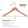 Quality Wooden Hangers - Slightly Curved Hanger Set - Solid