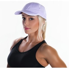 Funky Junque Hats for Men Women Lightweight Mesh Performance Running Cap UPF Summer Cooling Sports Tennis Golf Gym, Lavender, Medium-Large