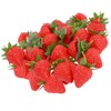 HXHWKEN 20Pcs Artificial Strawberry Simulation Lifelike Plastic Red Strawberries Fake