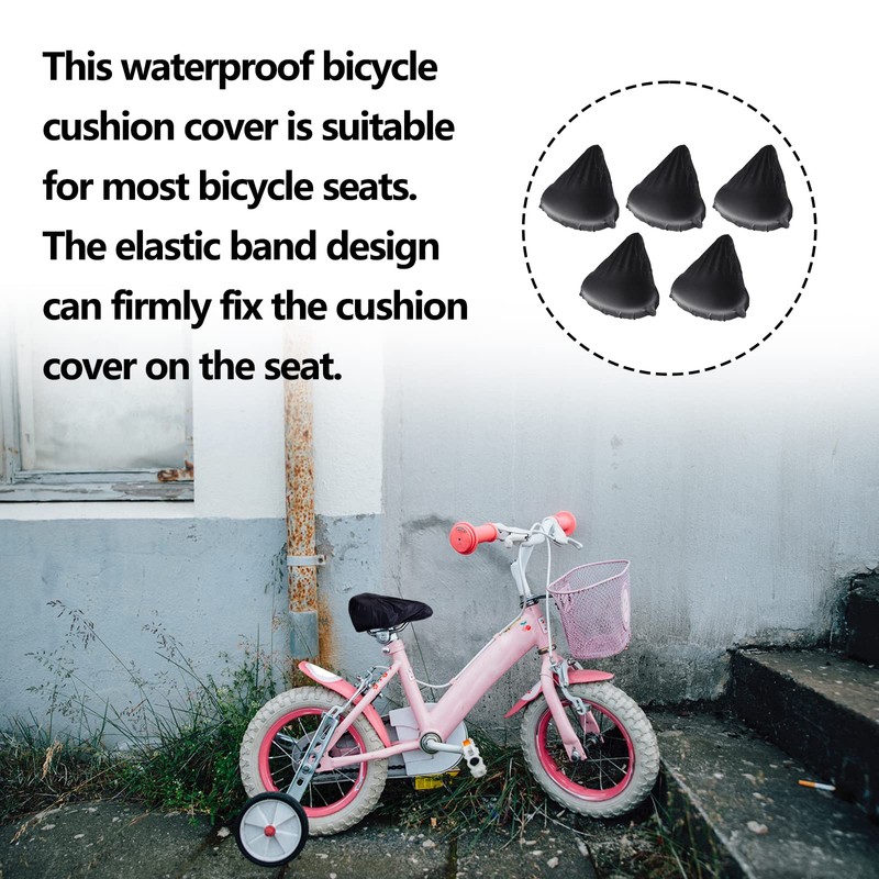 ZoeTekway Pack of 5 Saddle Protectors, Waterproof Bicycle Saddle Cover,
