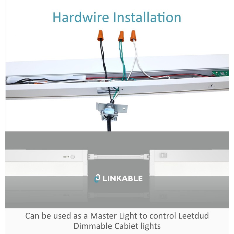 Leetdud LED Under Cabinet Lighting Motion Sensored Hardwired with Built-in