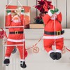 Santa Claus Pendant Santa Hanging Doll Ladder Rope Climbing Tree