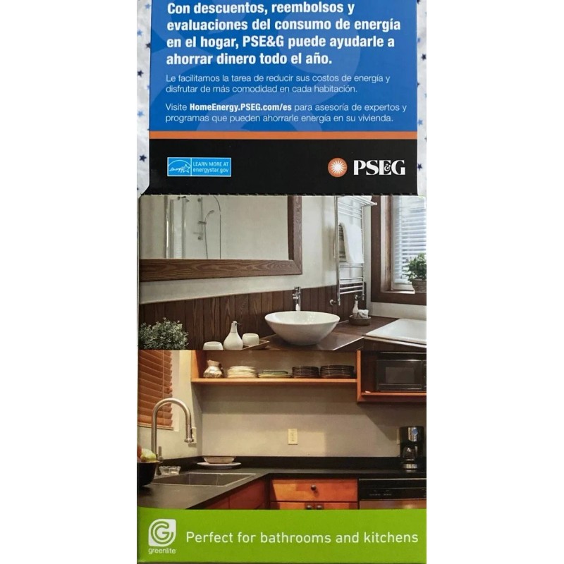 Greenlite New Greenlite Water Saving Low-Flow Fixed Silver Tone Shower