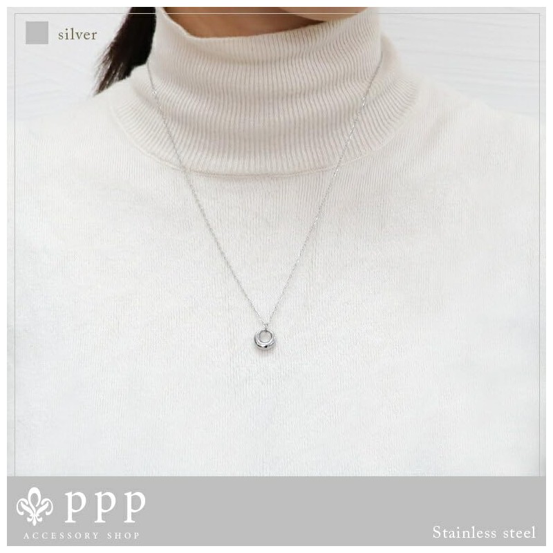 mico.lor Stainless Steel Necklace (181), Women's, Surgical Stainless Steel, 316L,