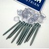 Corrugated Pan Head Roofing Screws with Strap Caps (25, Clear,