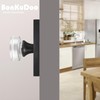 BonKuDoo 4 Pack Glass Crystal Dummy Door Knobs Interior for