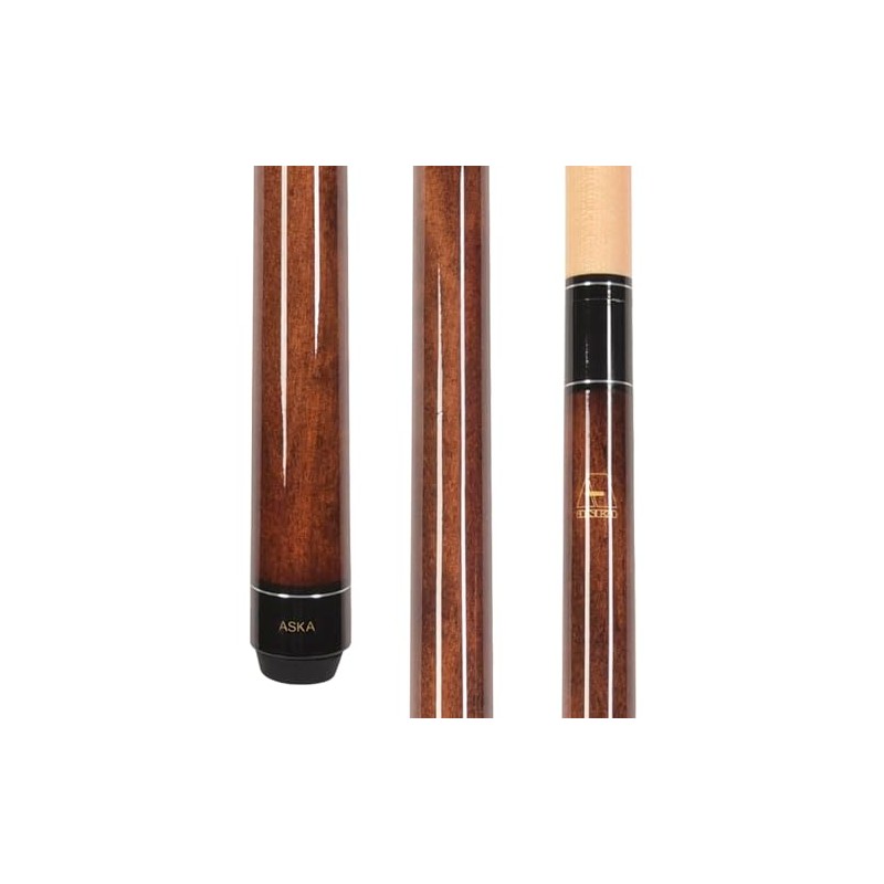 ASKA Pool Cue Stick 58" Wrapless Design, Maple Shaft, 5/16x18