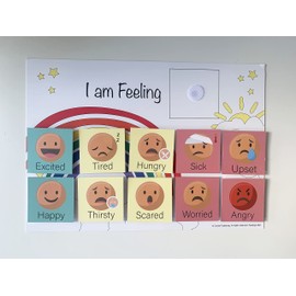 Feelings and Emotions Chart for Visual Learners, Toddlers, SEN, Autism and ADHD suitable for at School or Home