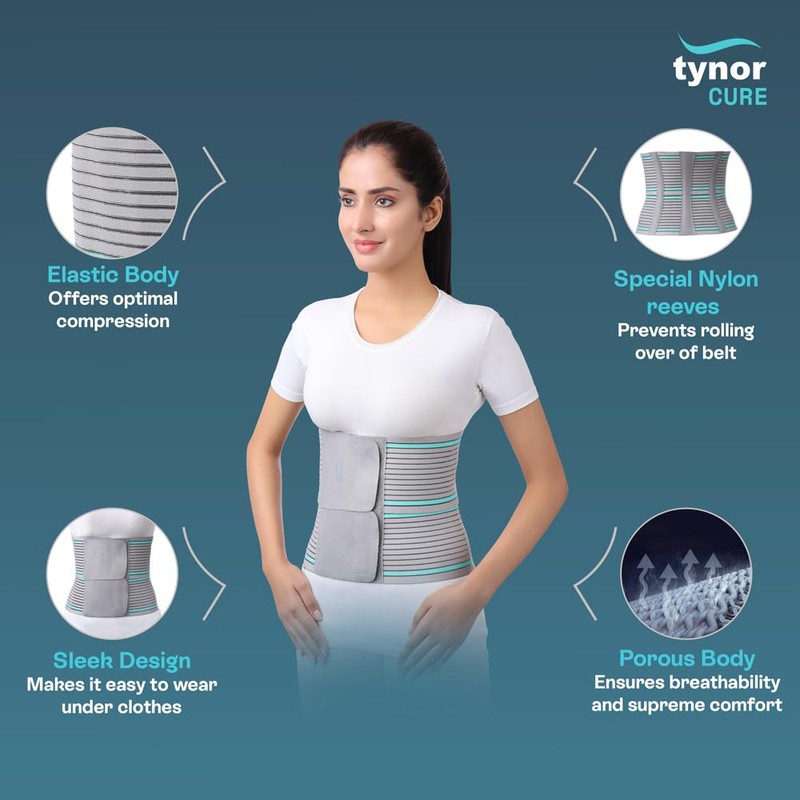 Tynor Tummy Trimmer Or Abdominal Belt - Medium (8-Inch Width)