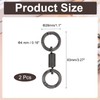 MECCANIXITY Spring Double Ring Keychain Dual Keyring Holder Detachable Spring