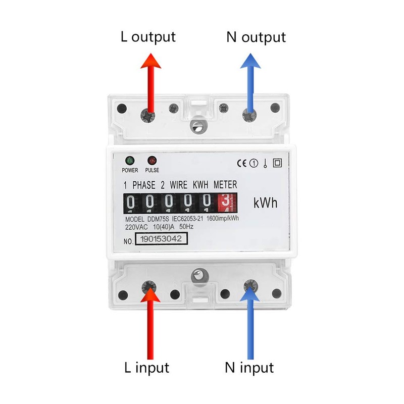 Digital Electricity Meter AC 220 V/230 V 10-40 A 2