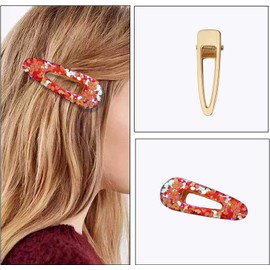 Alligator Hair Clips 20pcs Gold Metal Hair Clamps DIY Hairbow Hairpin Crafts Accessory for Arts Crafts Projects Hair Styling and Makeup (Type A)