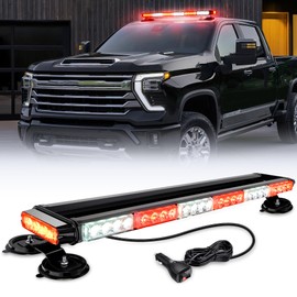 Nilight 29.5" Roof Top Strobe Lights 56LED Hazard Emergency Safety Warning LED Flashing Light Bar Magnetic Mount 12V 24V Cars Trucks Tractors Snow Plows Construction Vehicles