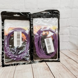 Lock Laces Reflective Elastic Shoe Laces No Tie Lock Shoelaces for Adults Kids Unisex - 2 PK Purple (1 pack ea bag)