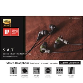 Elecom High Resolution Stereo Earphones Canal Type 0.5 inch (12.5mm) Driver