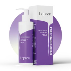 Lopren Niacinamide 10% Anti-Blemish & Pore Firming Cream, Hydrating Moisturizer for Acne-Prone & Sensitive Skin with Hyaluronic Acid, Panthenol & Squalane for Skin Hydration & Firmness, 6.8 Fl Oz