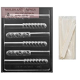 Swirl Pretzel Chocolate Candy Mold With © Candy Making Instruction - with 25 sticks