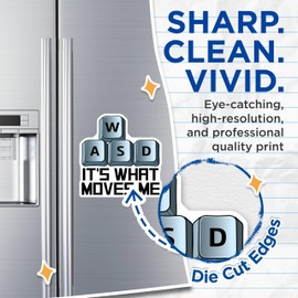 (2 Pack) Gaming Keyboard Magnets - WASD Keys - 5" On Longest Side - for Cars, Fridges, Toolboxes - Made in USA - MAG7425