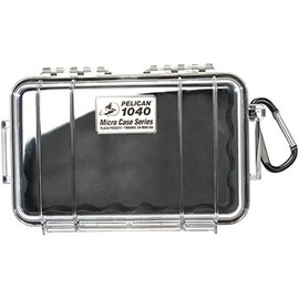 Pelican 1040 Micro Case (Black/Clear), Model:1040-025-100