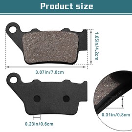Yerbay Bremsbeläge hinten für Yamaha MT-03 660cc 2006-2012/ WR 125 X 2009-2018/ WR 250 X Supermoto 2008-2010
