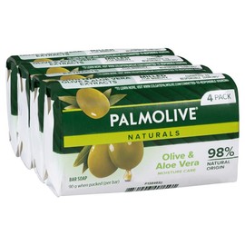 Palmolive Naturals Soap Bar - Aloe & Olive Extracts 90g X 4