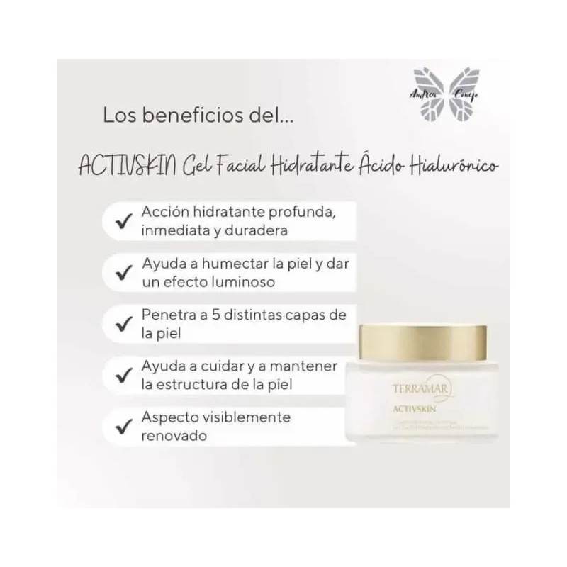 Gel Facial Hidratante Con Acido Hialuronicos Terramar