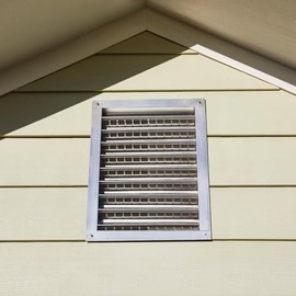 GAF Master Flow - 18" x 24" Aluminum Wall Louver Static Vent with Mill Finish, Flush/Recessed Mount, Durable One-Piece Construction, Corrosion-Resistant, Enhances Attic Ventilation, and Easy Install