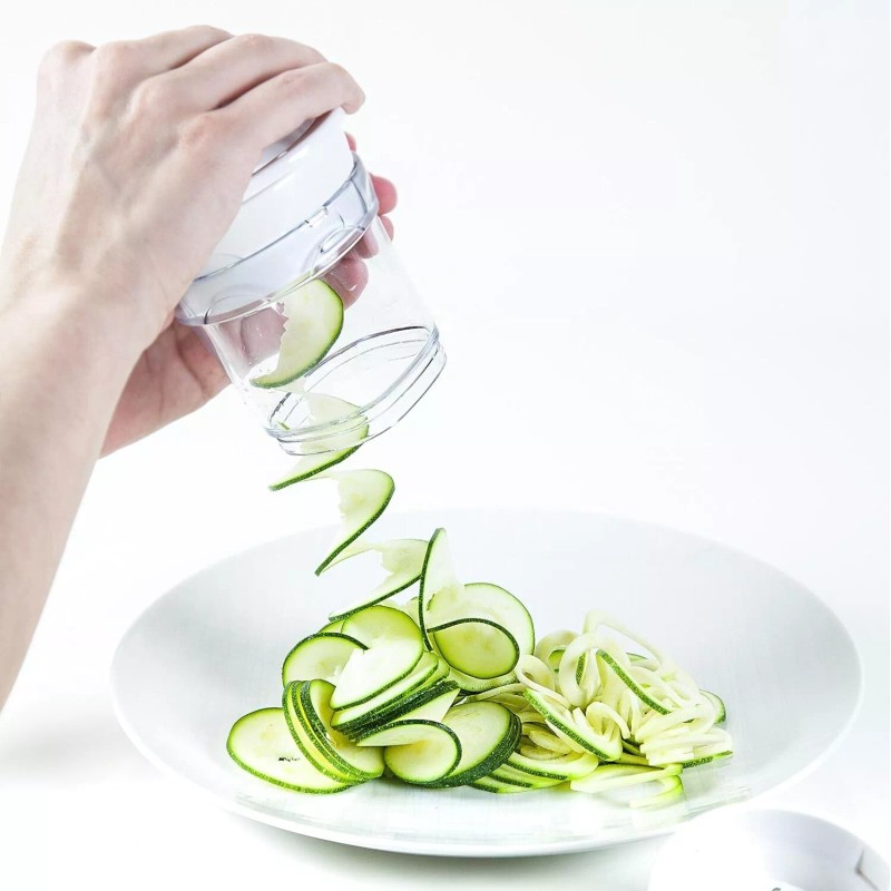 Paderno World Cuisine Two-Blade Handheld Spiralizer Vegetable Spiral Slicer