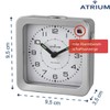 Atrium Funkwecker Analog Quarz ohne Ticken mit Licht und Snooze