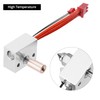 QWORK Extruder Heater Block Kit, 300℃ High Temperature, with Extra