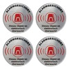 BIKE-label Aluminium Look 3D Sticker Warning Sign 4 x Alarm