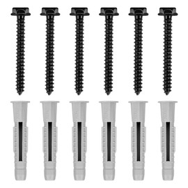 ELIVED Screw Set and Dowels for TV Wall Mount for Concrete Wall and Wooden Beam Wall, Includes M8 x 65 mm Hexagonal Screws and Dowels, Accessories for TV Bracket, EV034