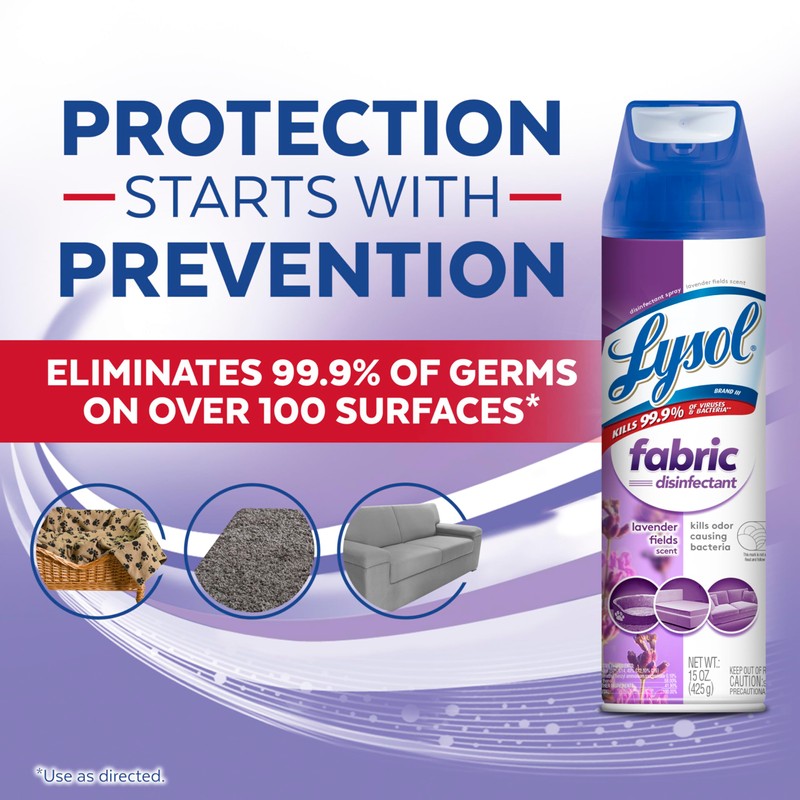 Lysol Fabric Disinfectant Spray, Sanitizing and Antibacterial Spray, For Disinfecting