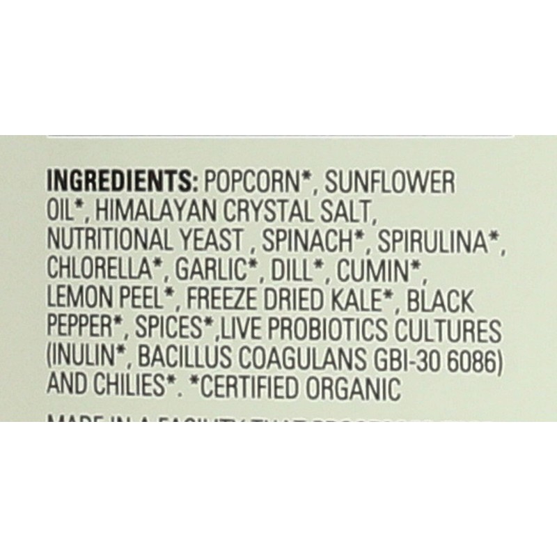 Living Intentions Organic Superfood Popcorn – Salsa Verde – NonGMO