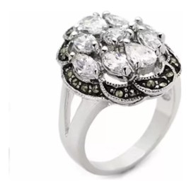 Sparkle allure Anillo De Plata Pura Sobre Latón Con Cristal Sparkle Allure