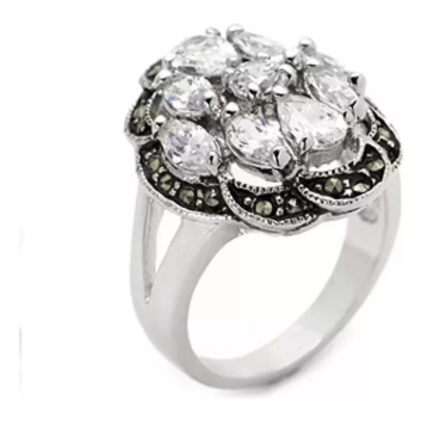 Sparkle allure Anillo De Plata Pura Sobre Latón Con Cristal