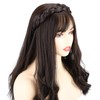VOPPIS Wide Braided Headband with Teeth Synthetic Hair Plaited Headband